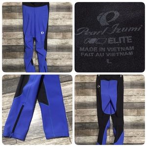 Pearl Izumi Elite Fleece Winter Softshell Cycling Pants Women’s L Zip Ankle